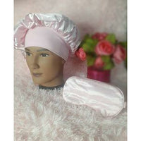 Pink Bonnet and Eye Mask Set